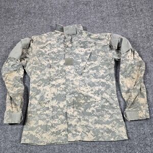 US Army Jacket Mens Small Tall Gray Camo Unicor Combat Uniform Ripstop Military